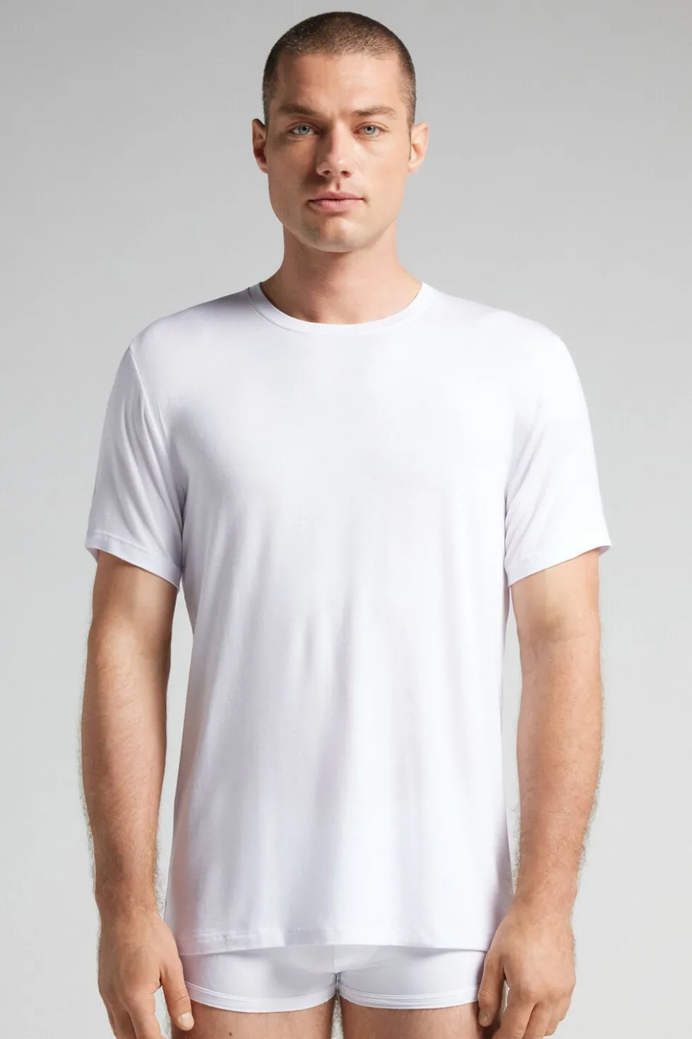 T-shirt z Tkaniny Soft Silk